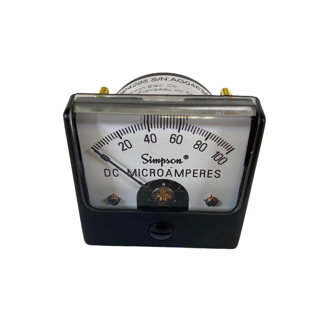 Simpson 04295 Wide-Vue Analog Panel Meter DC Microamperes