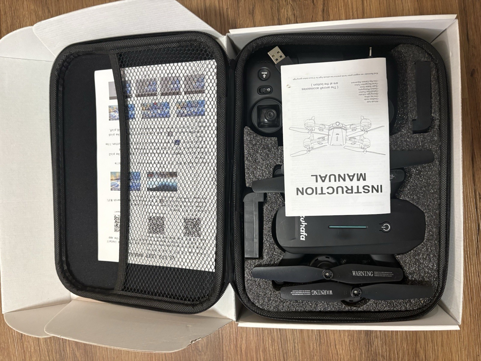 Zuhafa Foldable Drone With Camera FPV WiFi RC Quadcopter Remote Carry Case