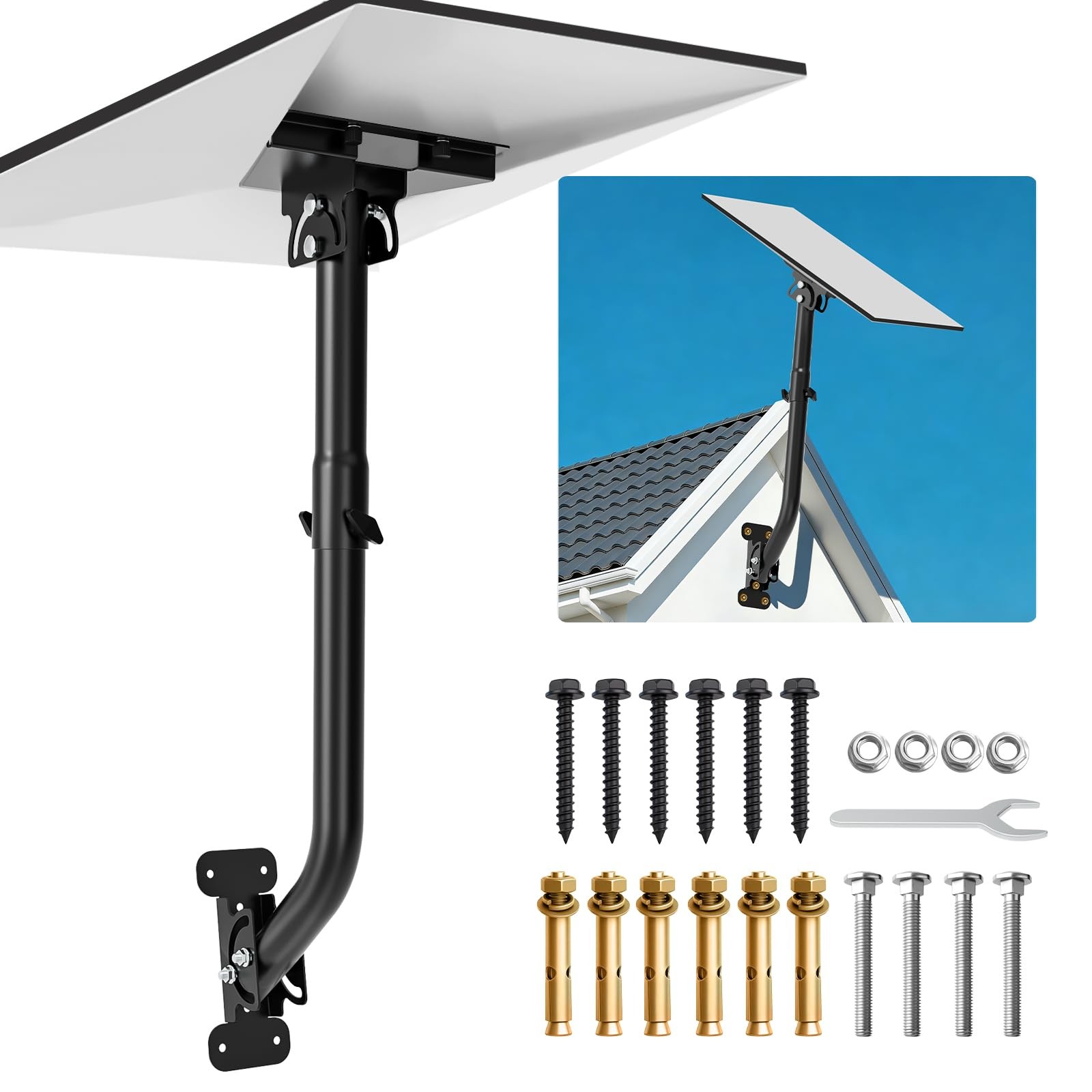 Starlink Gen 3 Mount, Adjustable Starlink Roof/ Wall Mount Kit for V3 Star Li...