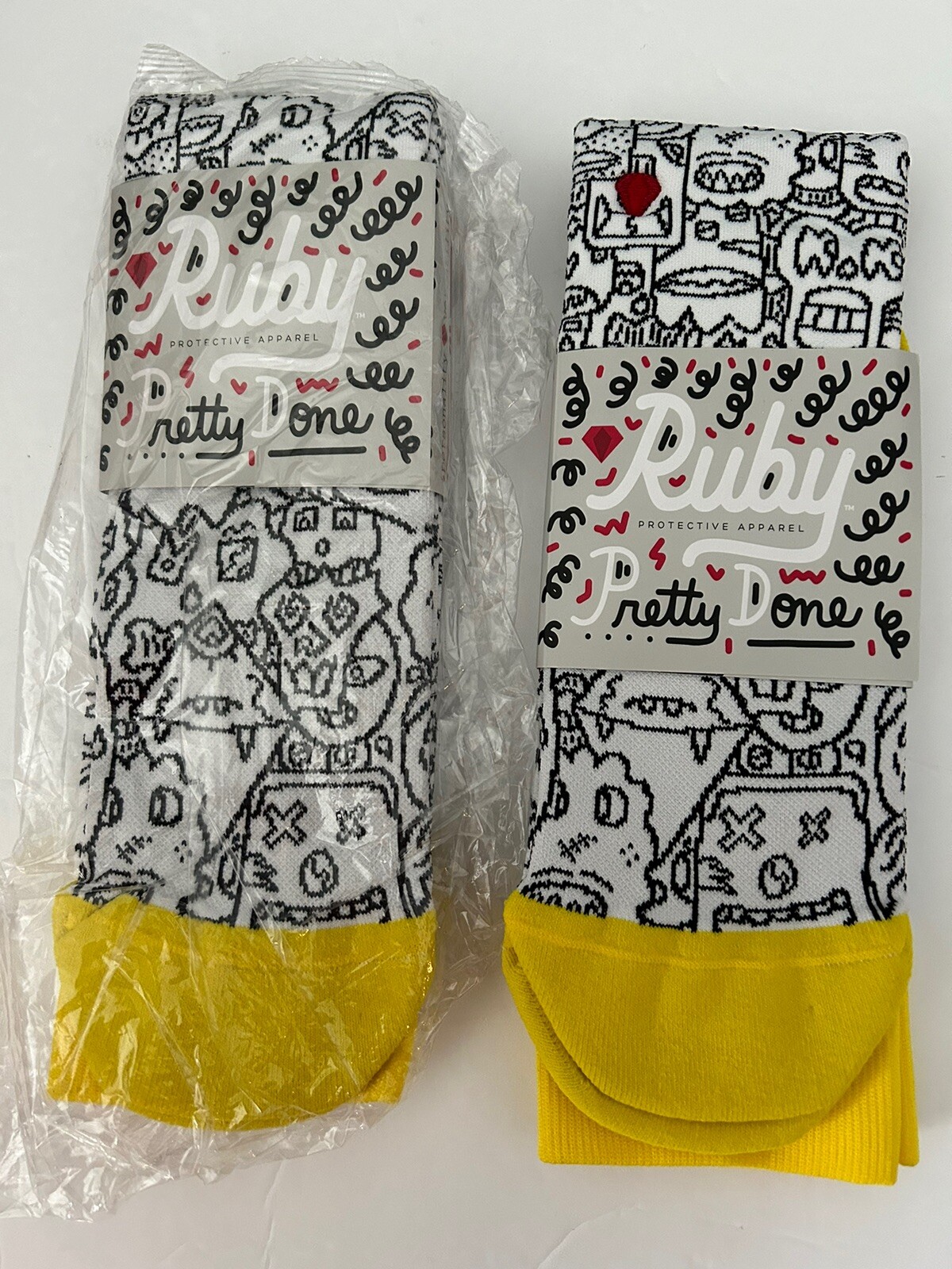 Compression Socks Ruby Protective Apparel Lot Of 2 Medium 9-11 Work Pregnancy