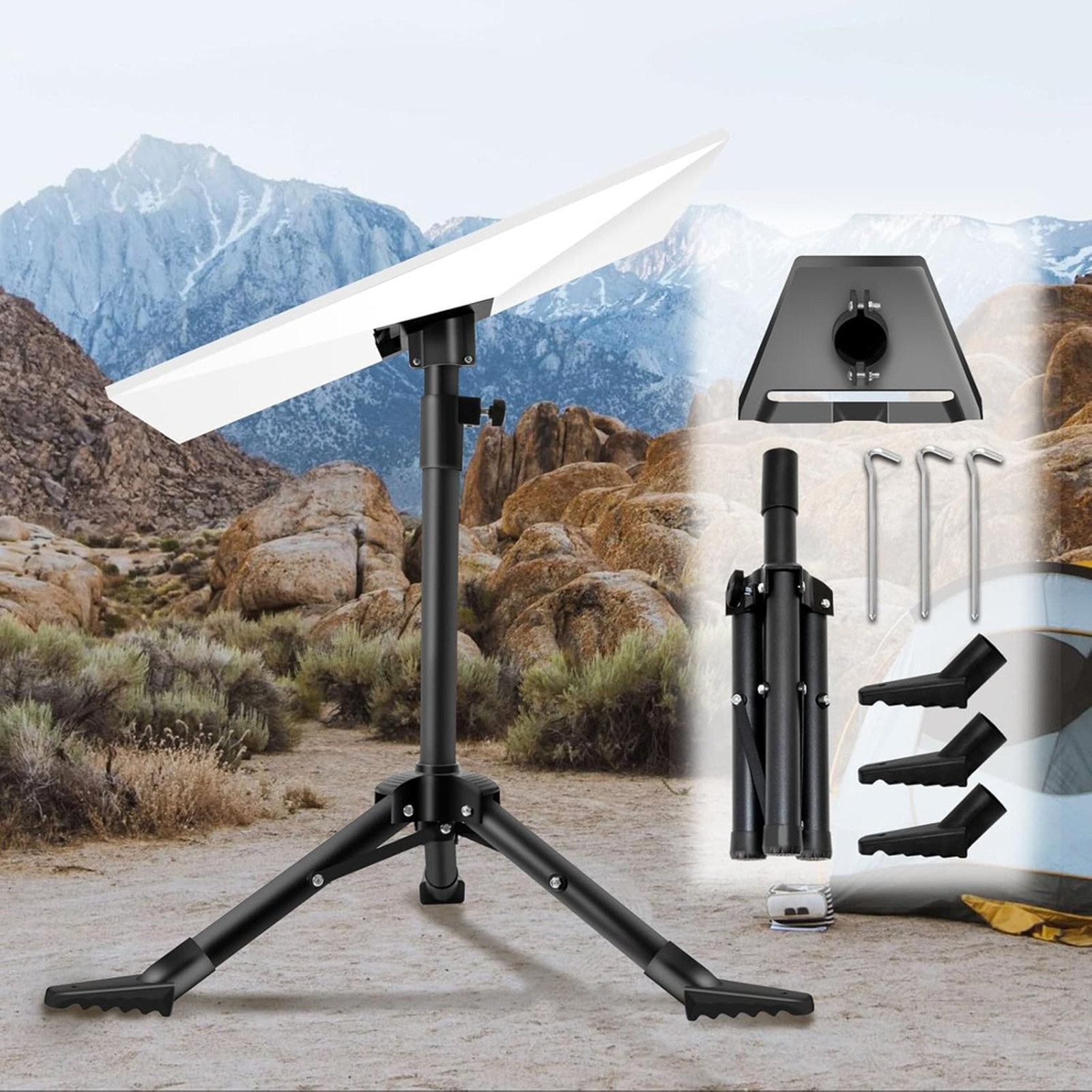 Starlink Gen 3 Mount with Adapter, Tripod Mount for Rev4 Dish, Adjustable
