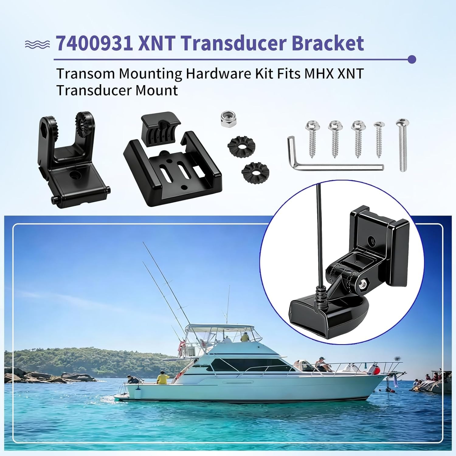 7400931 XNT Transducer Bracket, Transducer Mounting Plate for MHX XNT Model T...