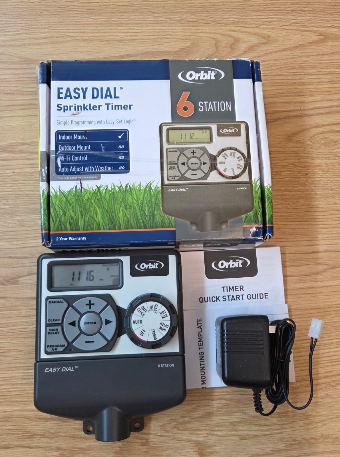 Orbit 6 Station Easy Dial Sprinkler Timer # 28966