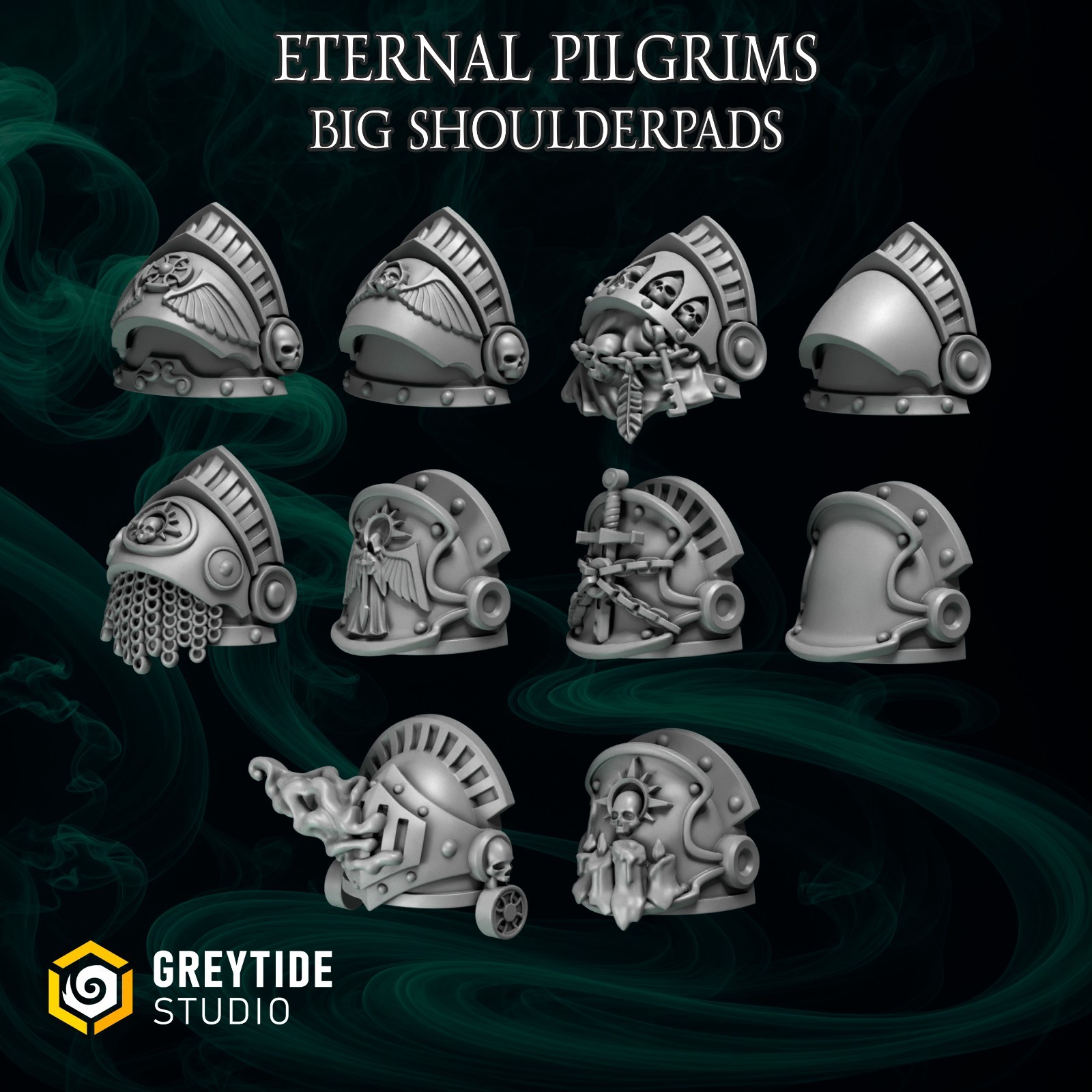 Eternal Pilgrims Big Armor Upgrade Bits | 16K Resin 3D Printed [Greytide]
