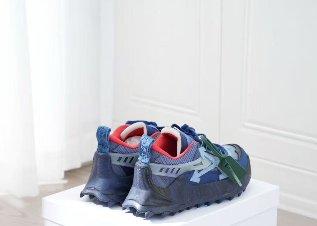 Off Arrow White ODSY-1000 Unisex Casual Sneakers Blue Light Blue