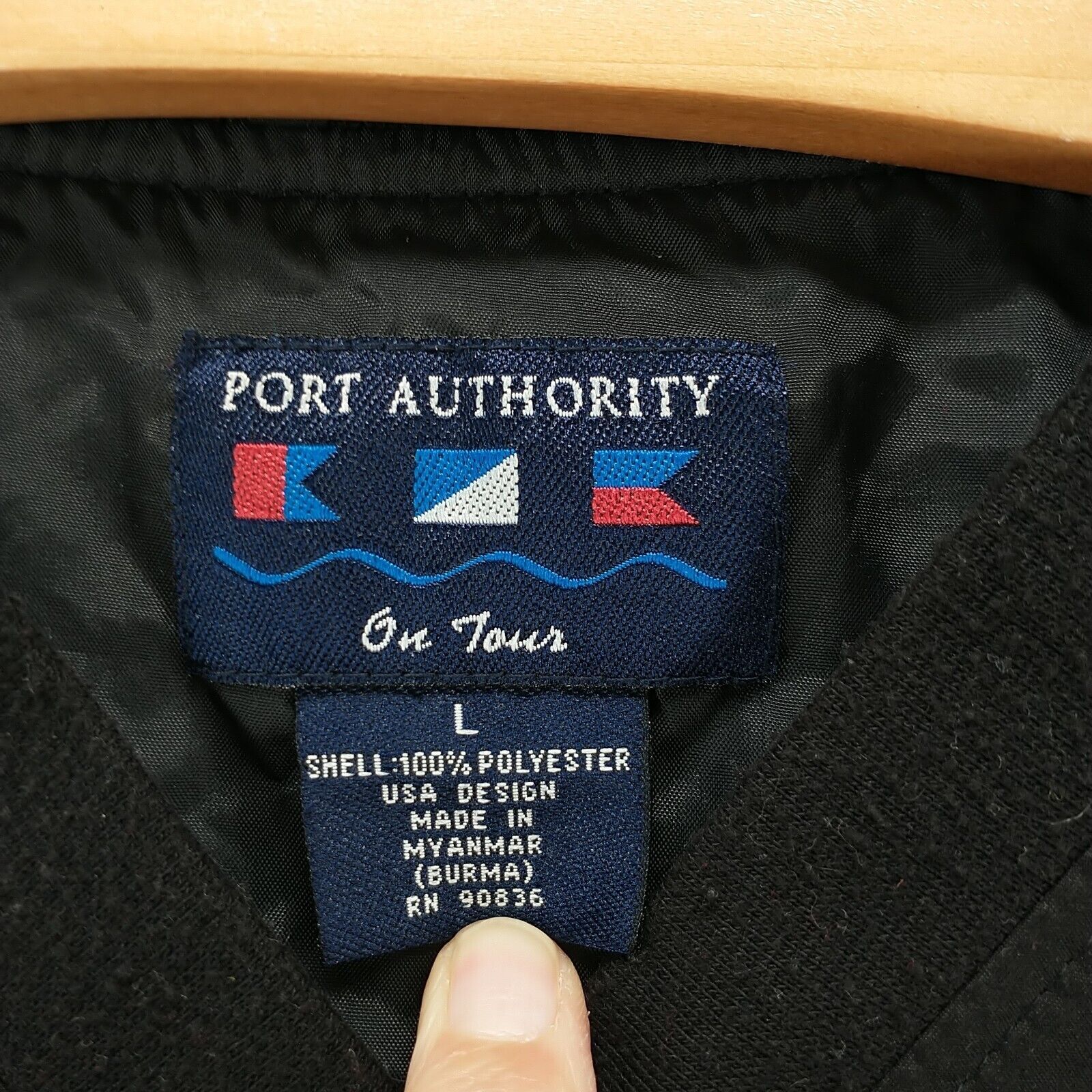 Port Authority Men's Indianapolis Indians Crew Windbreaker Jacket Black Large