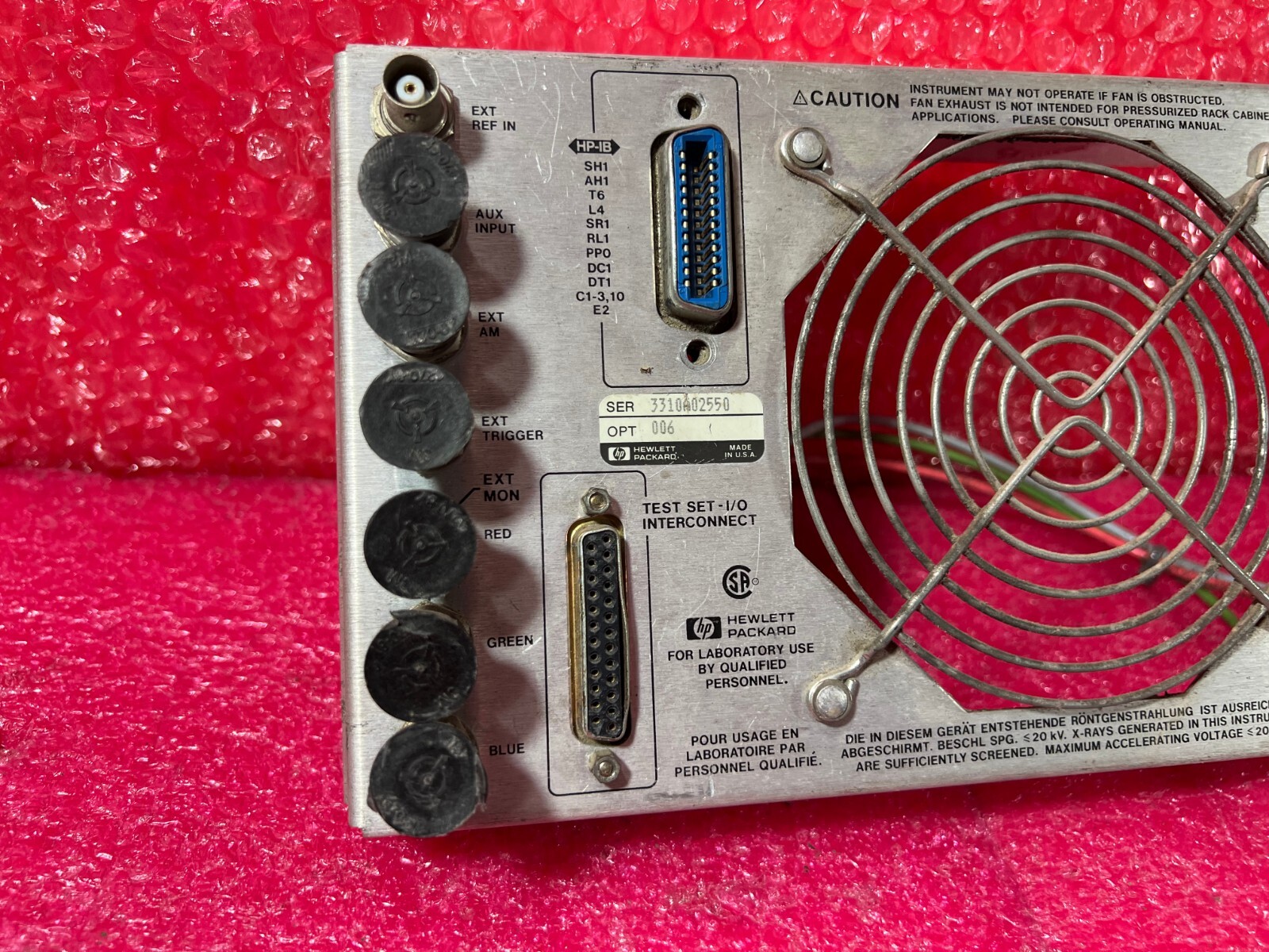 HP 8753C Network Analyzer 300kHZ - 6 GHz Back Panel