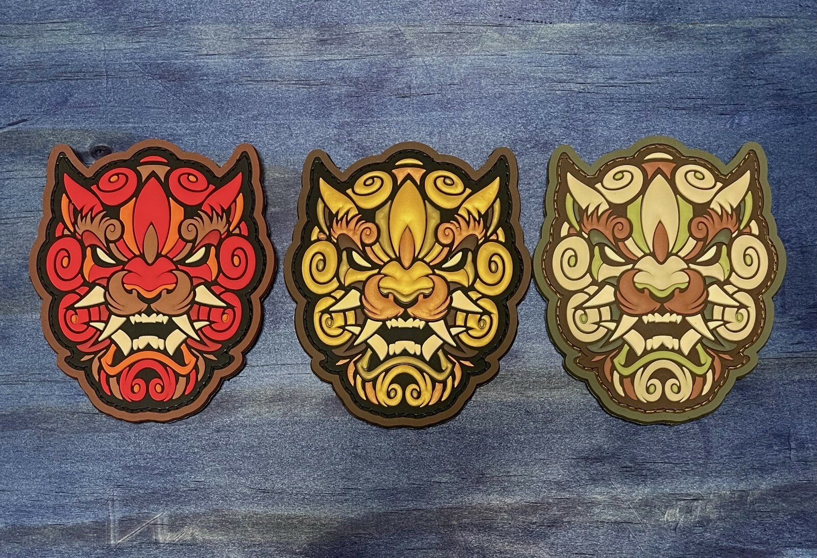 Foo Dog Head PVC Morale Patch