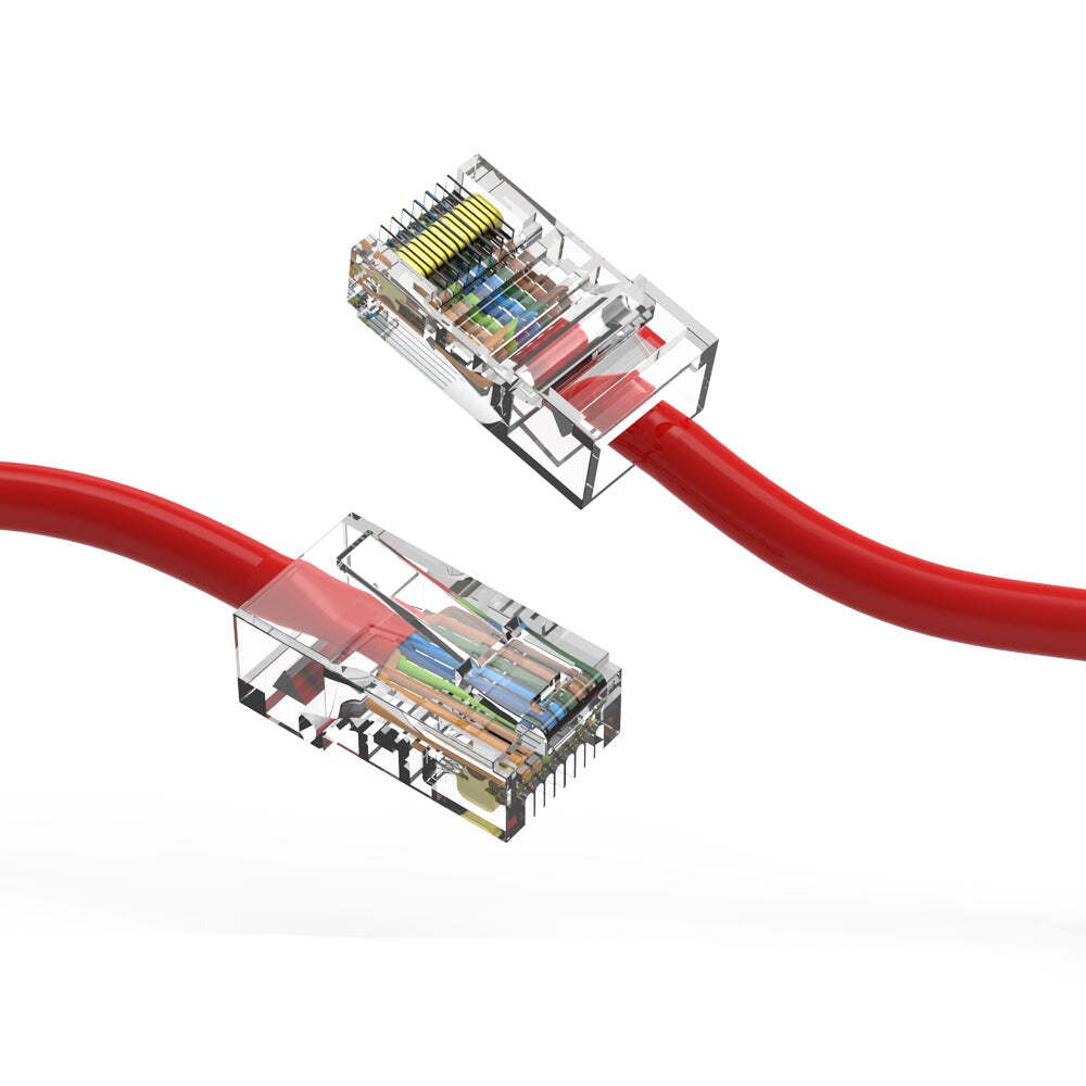 5Ft CAT5E UTP Ethernet Network Non Booted Cable Red