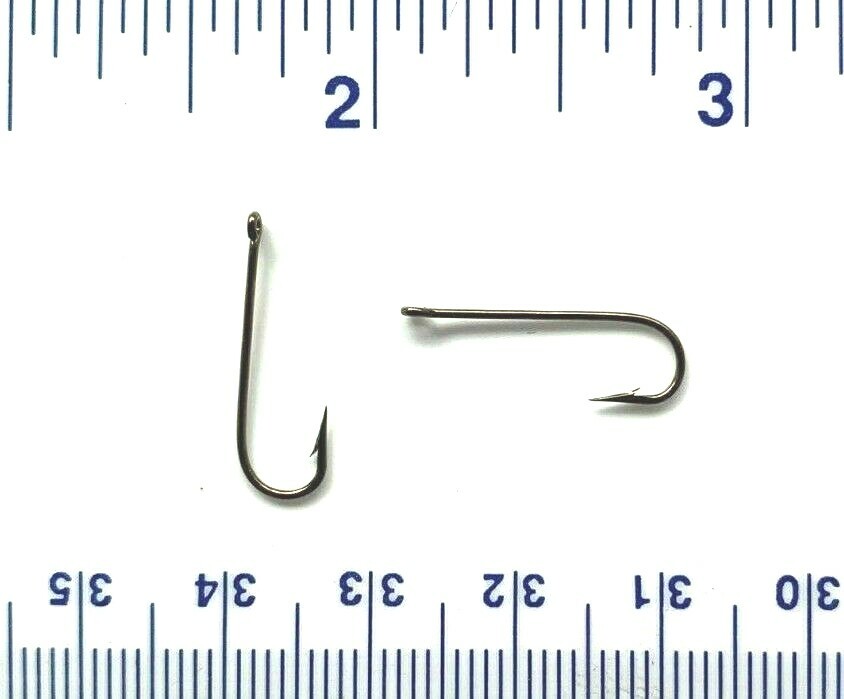 100 VMC 9146 9146BZ Bronze Extra Long Shank Aberdeen Fish Hooks size 8