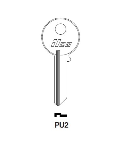 Ilco PU2 for Pundra Key Blank uncut (1 Pc)