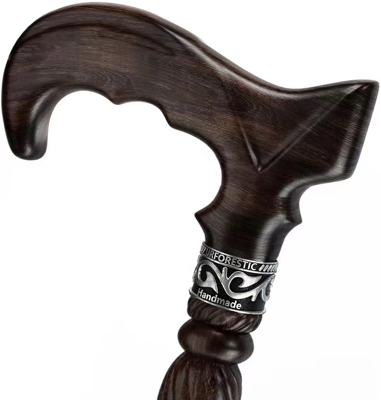 Handmade Wooden Walking Cane,Solid Wooden Cane for Men and Women, Ergonomic W...