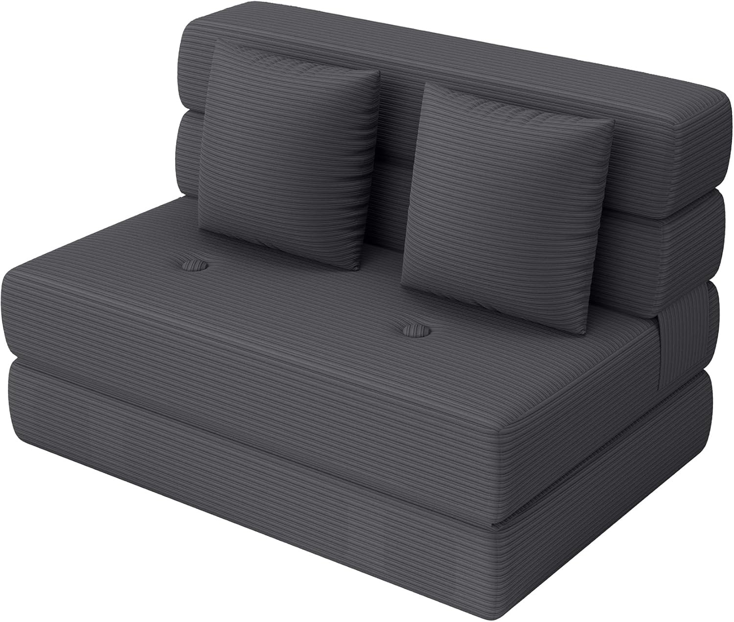 Folding Sofa Bed Convertible Sleeper Chair & Couch Bed W/ Pillow One-Piece