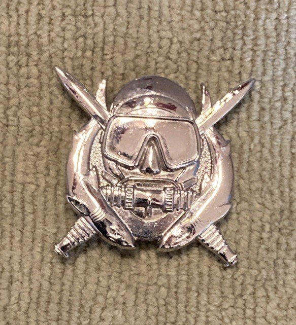 US military, special operations, divers badge, insignia, D-22, clutch-Back, NOS