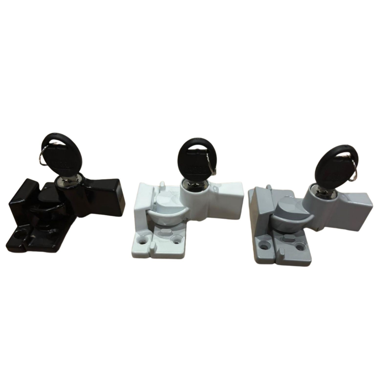 Aluminium Window Double Hung Sash Lock – White Key Lock | 4 pack