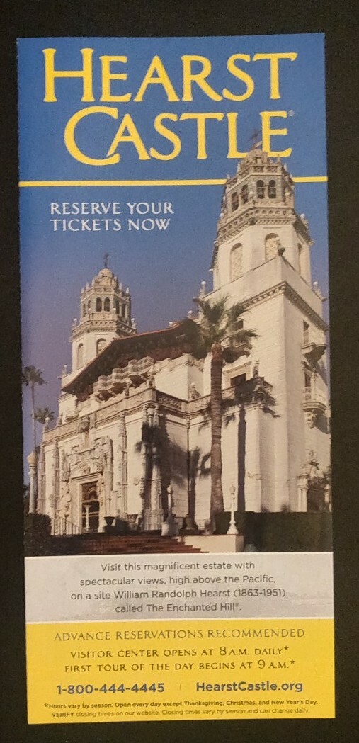 HEARST CASTLE VISITORS GUIDE, Informational Pamphlet