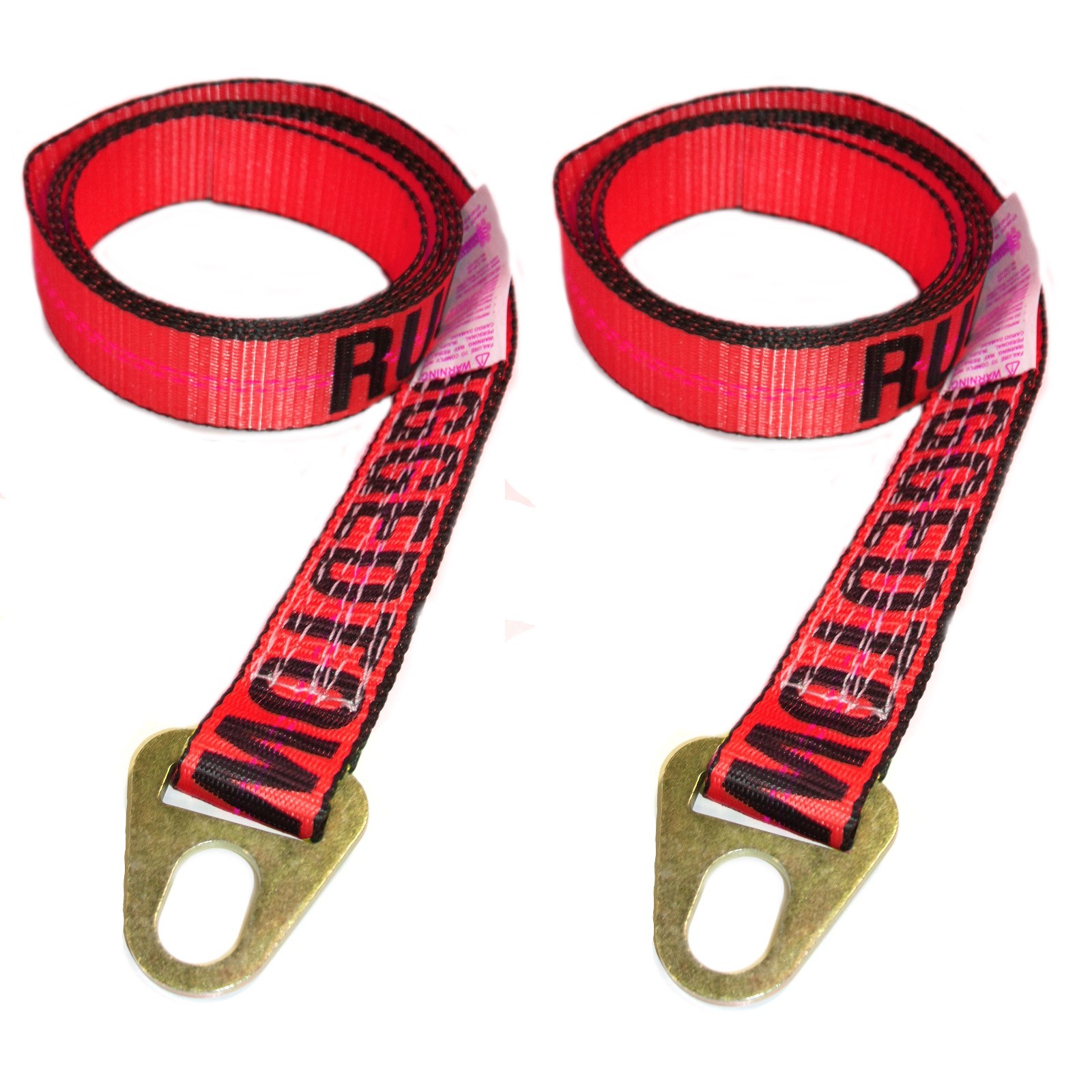 2" x 8FT Keyhole Lasso Straps Wheel Lift Tow Straps 3,335 LBS (Pair)
