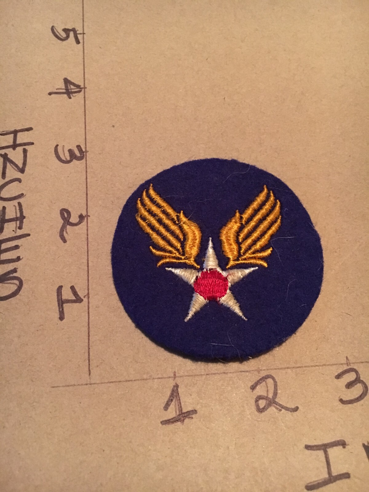 WWII US ARMY AIR FORCE CUT EDGE felt PATCH FIGHTER BOMBER PILOT USAAF 5/22/25