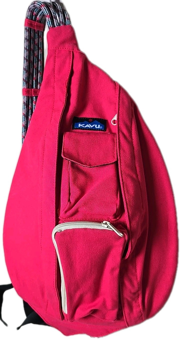 KAVU Rope Sling Bag Pink Crossbody Backpack Outdoor Travel Hiking Casual Unisex
