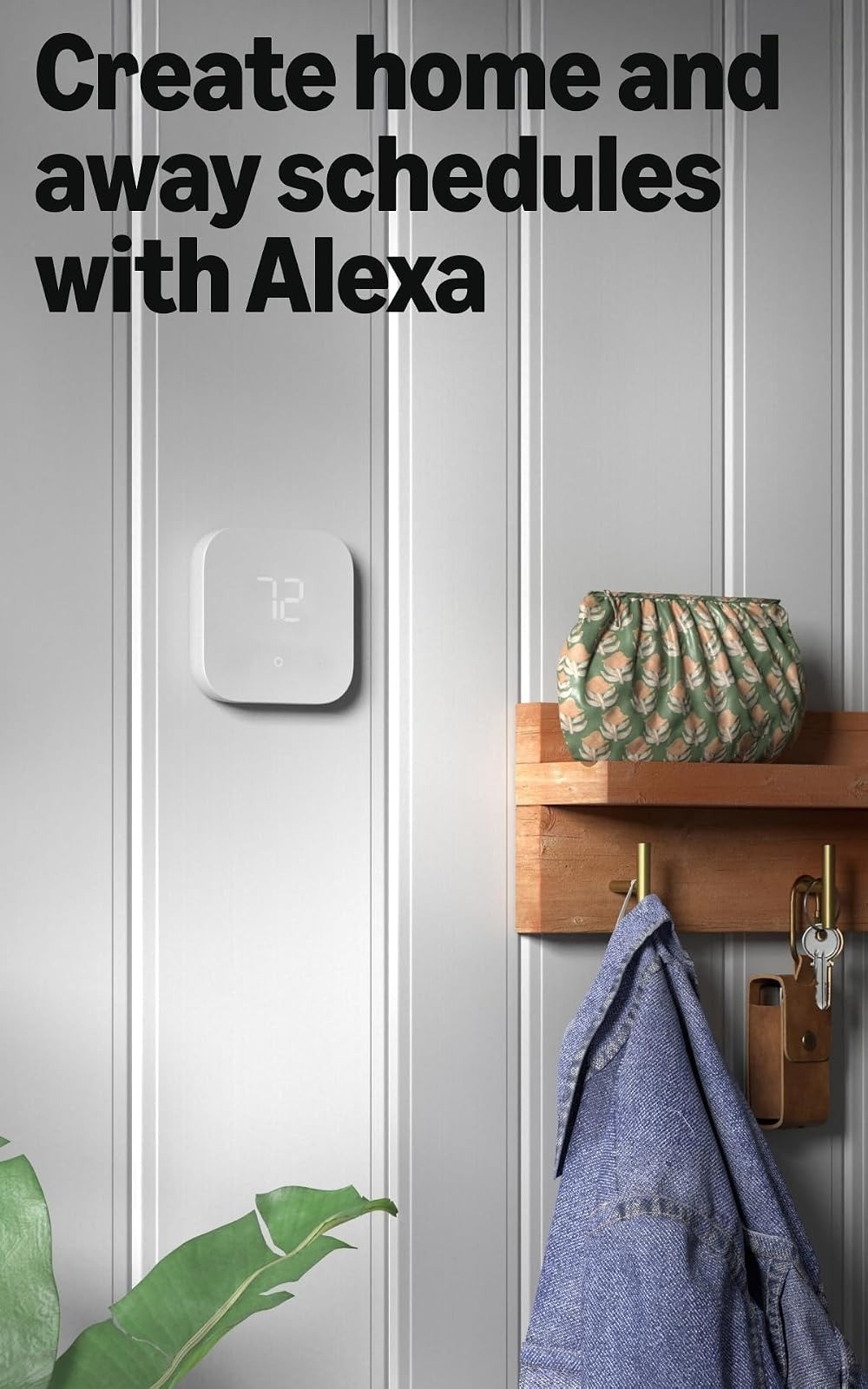 Amazon Smart Thermostat - Energy Saving, Alexa Compatible, C-wire Required