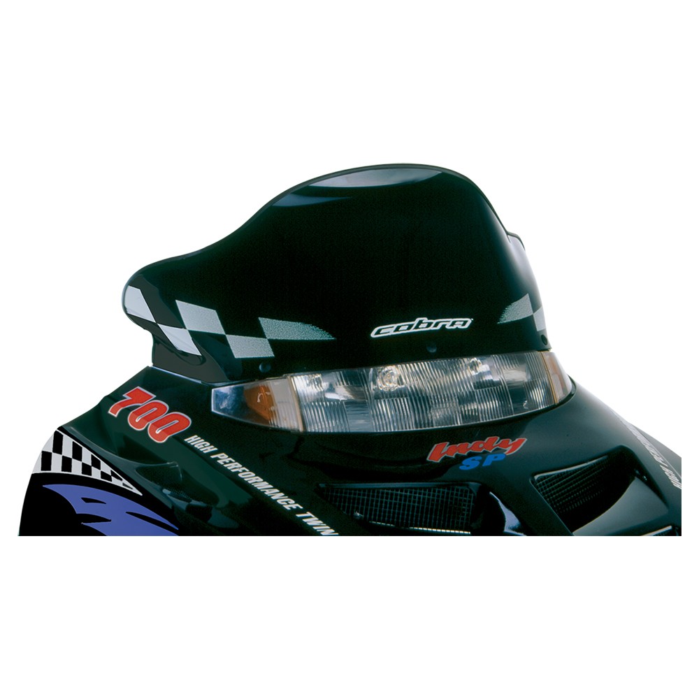 Powermadd Cobra Windshield-10in.-Black/White for 1999-2003 Polaris 500 Classic