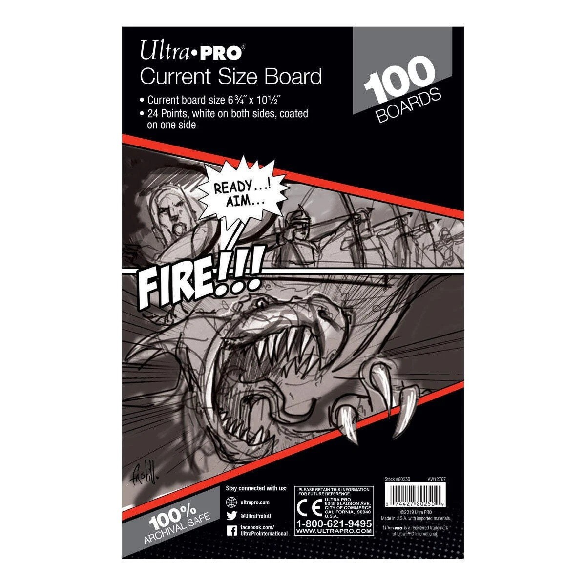 Ultra Pro Boards - Current 6 3/4 x 10 1/2 (100 per pack)