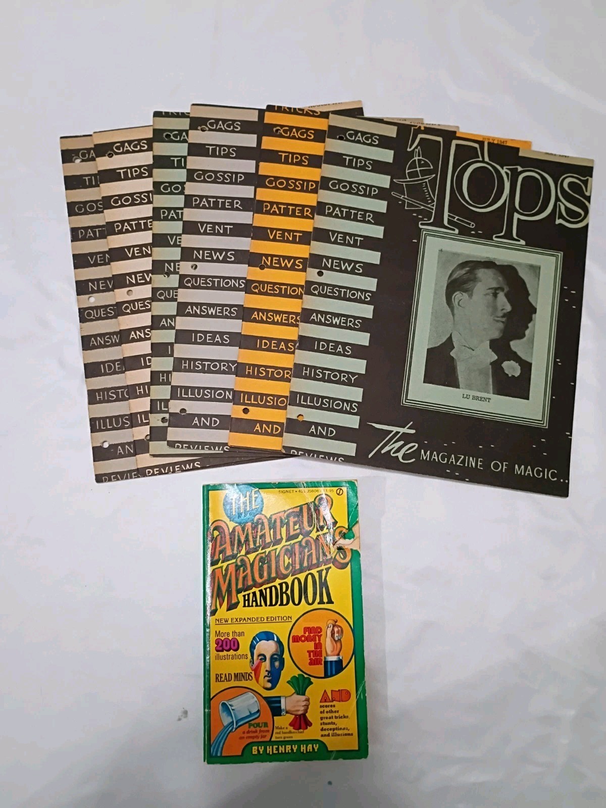 Amateur Magician's Handbook by Henry Hay 1983 & 6 Tops Magazine Of Magic (1947)