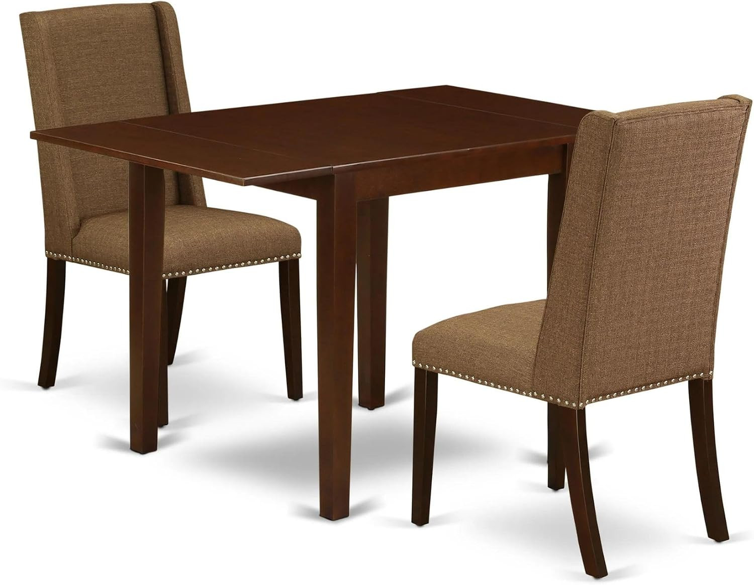 NDFL3-MAH-18 3 Piece Dining Table Set Contains a Rectangle Dining Room Table wit