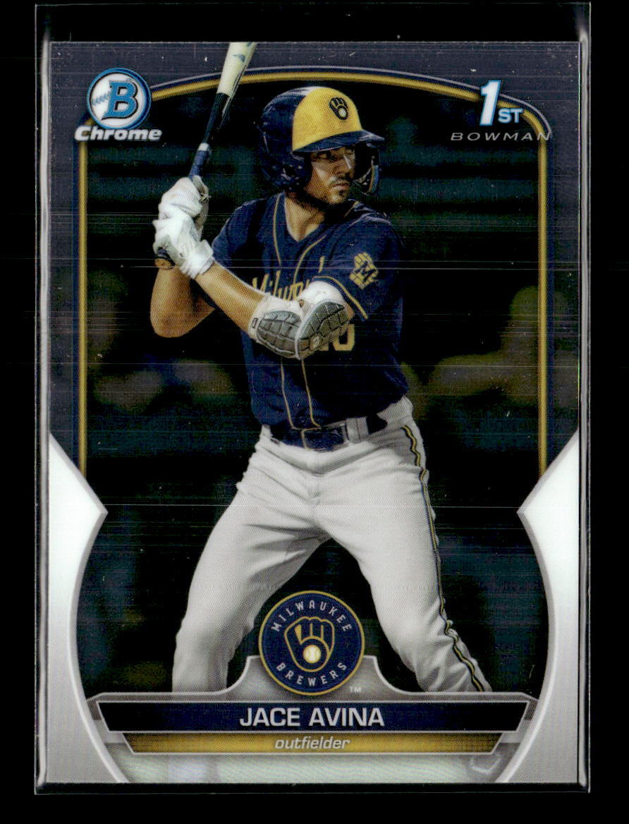 2023 Bowman Prospect Chrome Jace Avina Milwaukee Brewers 1st #BCP-150 5 Card Lot