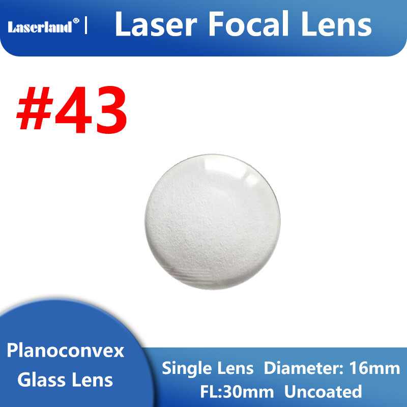 Uncoated Planoconvex Glass Lens Laser Focusing Lens Diameter 16mm FL30mm