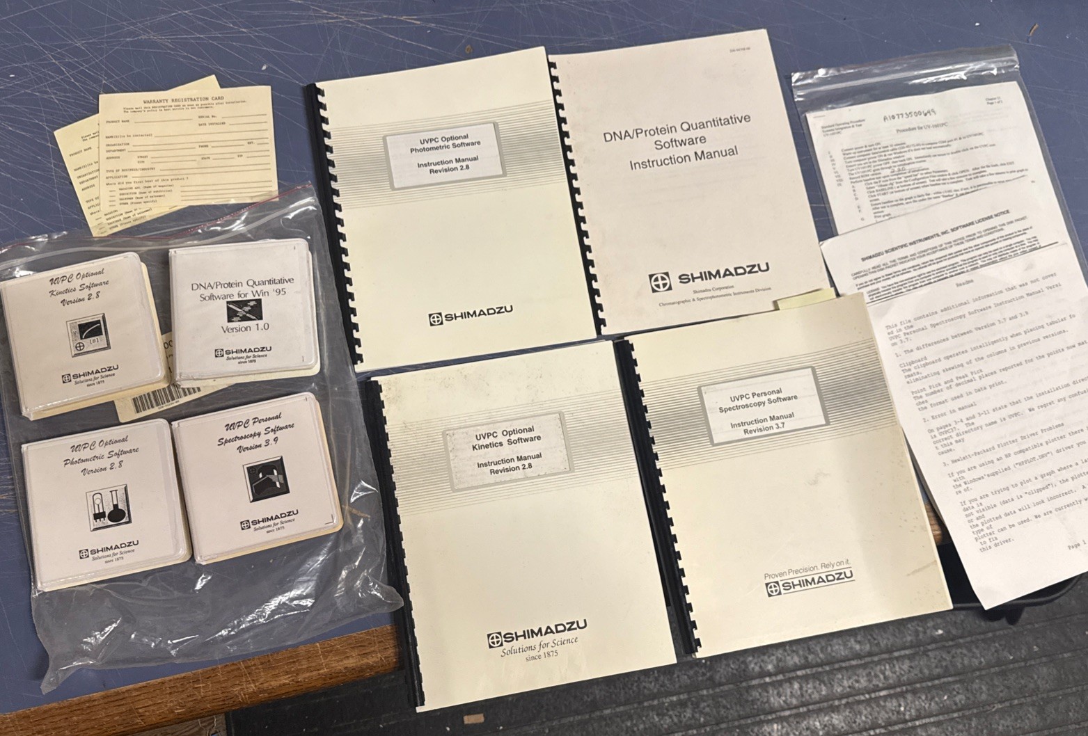 Shimadzu UVPC Software Manual - Users Manual / Instructions Book Floppy Disk 3.5
