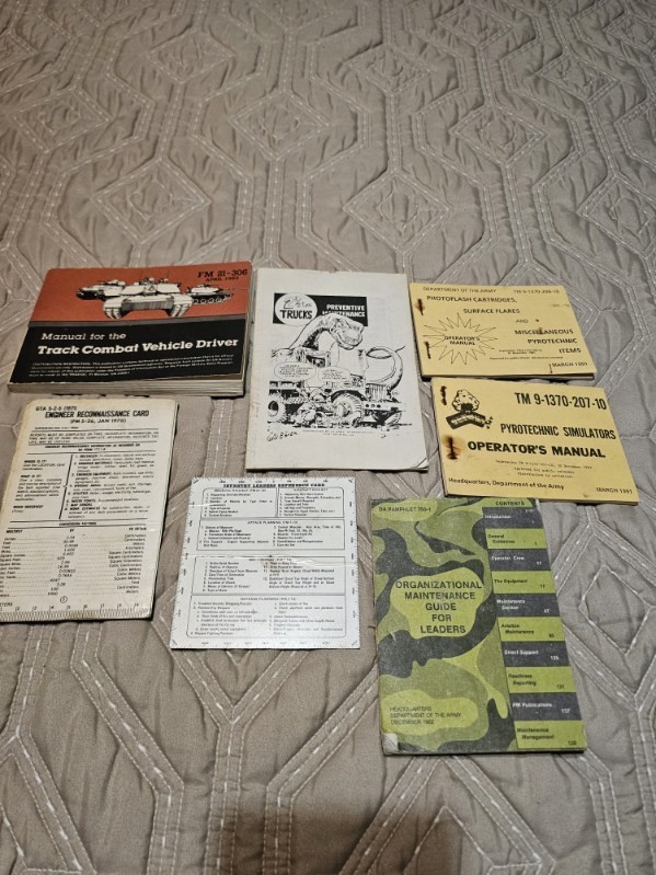 Lot of 7 Military Reference Books and Manuals See Desc For Details 70s 80s 90s