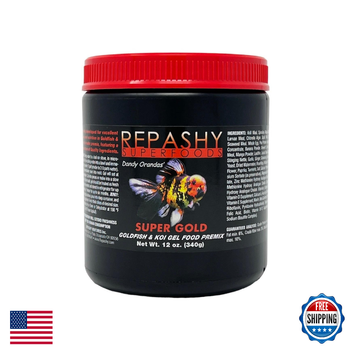 Repashy Super Gold - Goldfish & Koi Gel Food - 12 Oz Jar