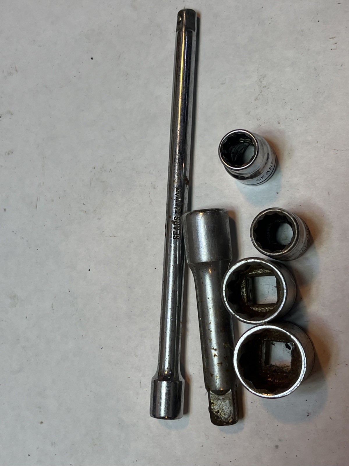 17 Sears Taiwan Socket Pieces Used Dirty