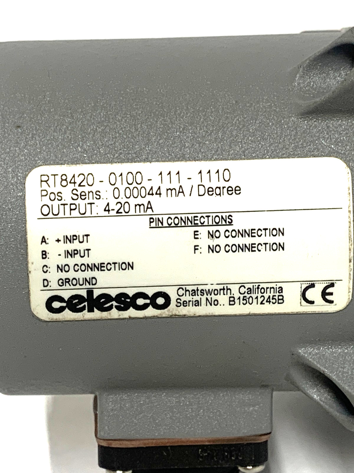 Celesco RT8420-0100-111-1110 Rotational Transducer