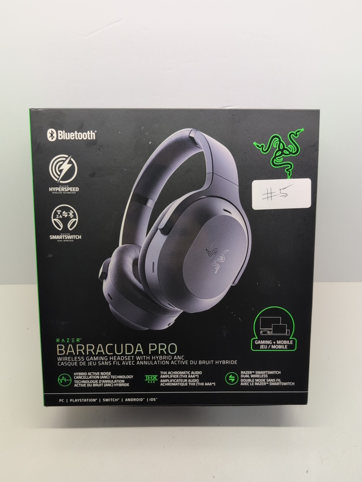 Razer Barracuda Pro Wireless  Gaming Headset for PC/Console Hybrid ANC W/ Box #5