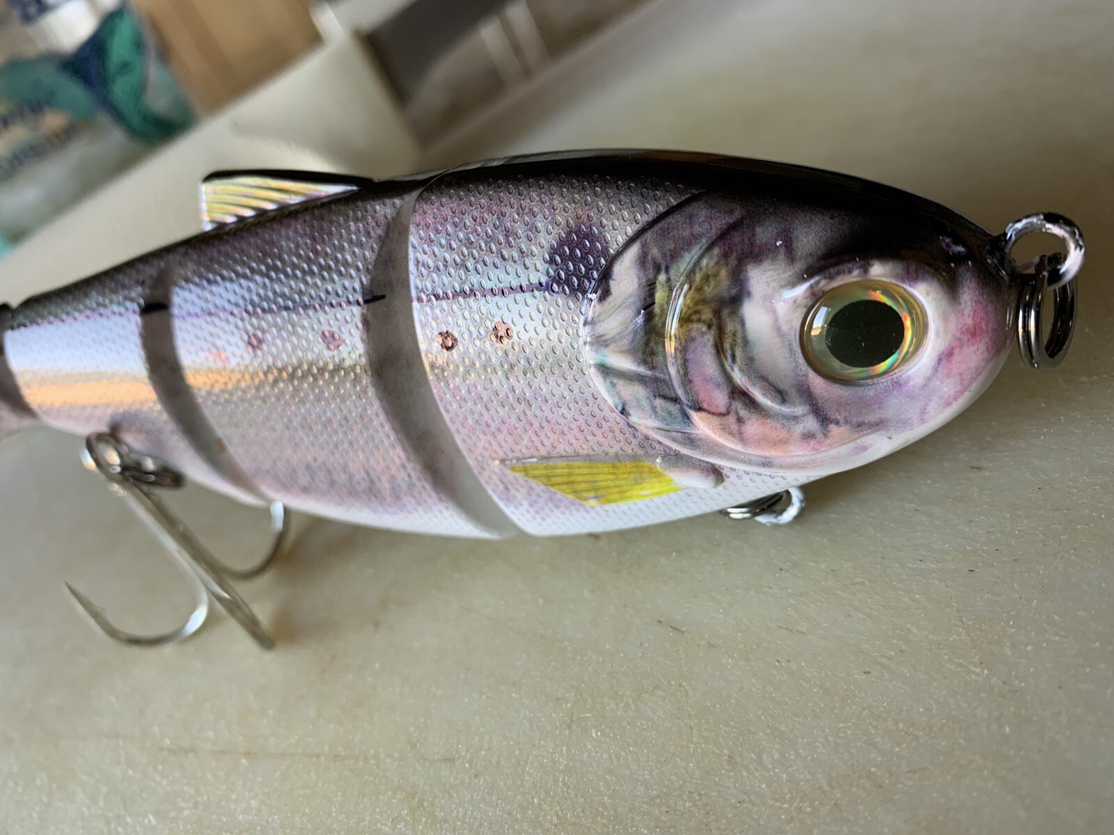 Pogie Lure SHAD Menhaden 2.30 oz. Orig. OC Swimbait White Bait 🔥BASS/Striper