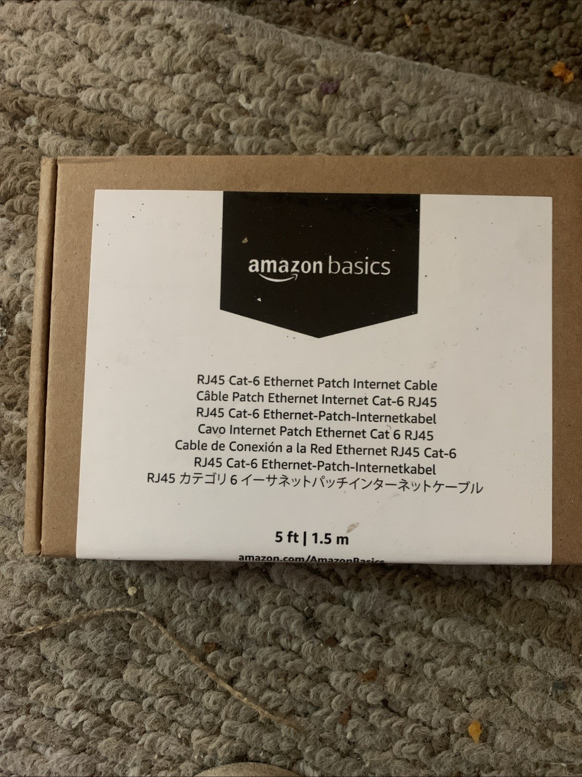 Amazon Basics RJ45 Cat-6 Gigabit Ethernet Patch Internet Cable - 5 Foot Black#