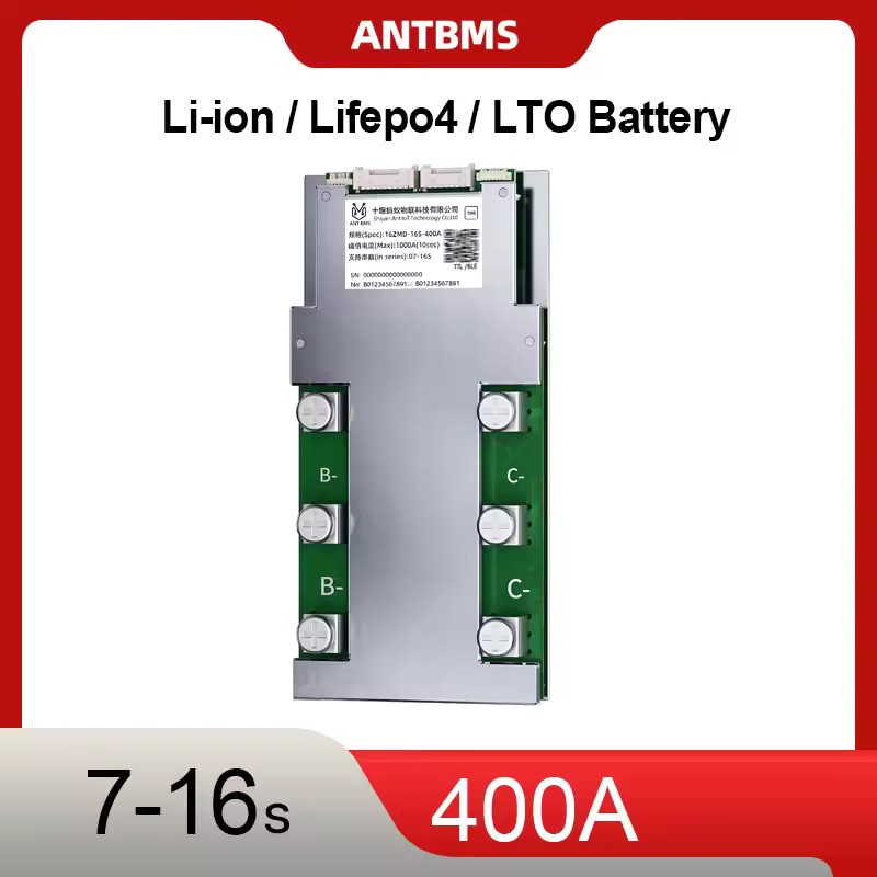 SMART ANT BMS 7-16S 400A 24V/36V48V/60V High Power Li-ion LiFePo4 LTO BMS BT APP