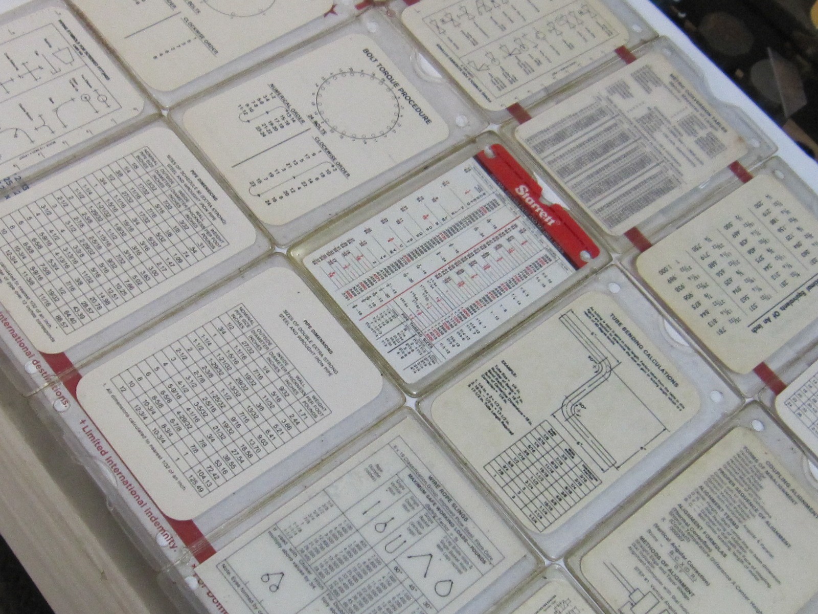 Vintage Shop Technical Reference Cards 18 Two Sided & Sleeved U.S.A.