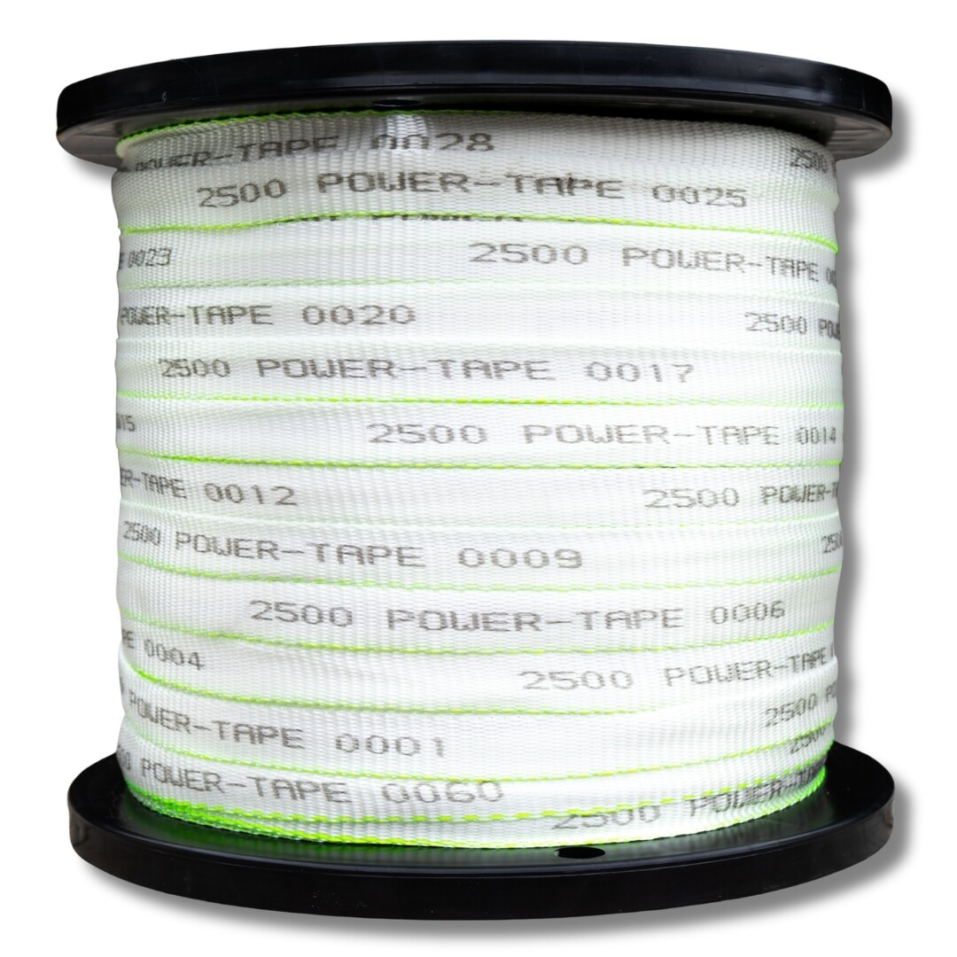 Pull Tape Power-Tape Flat Rope Mule Pulling Line USA 2500lb 3/4 inch x 1000 feet