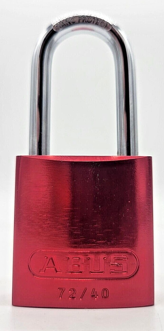 LOT OF 3 BRADY 105902 72/40 Red Abus Aluminum Padlock Titalium Lock Body