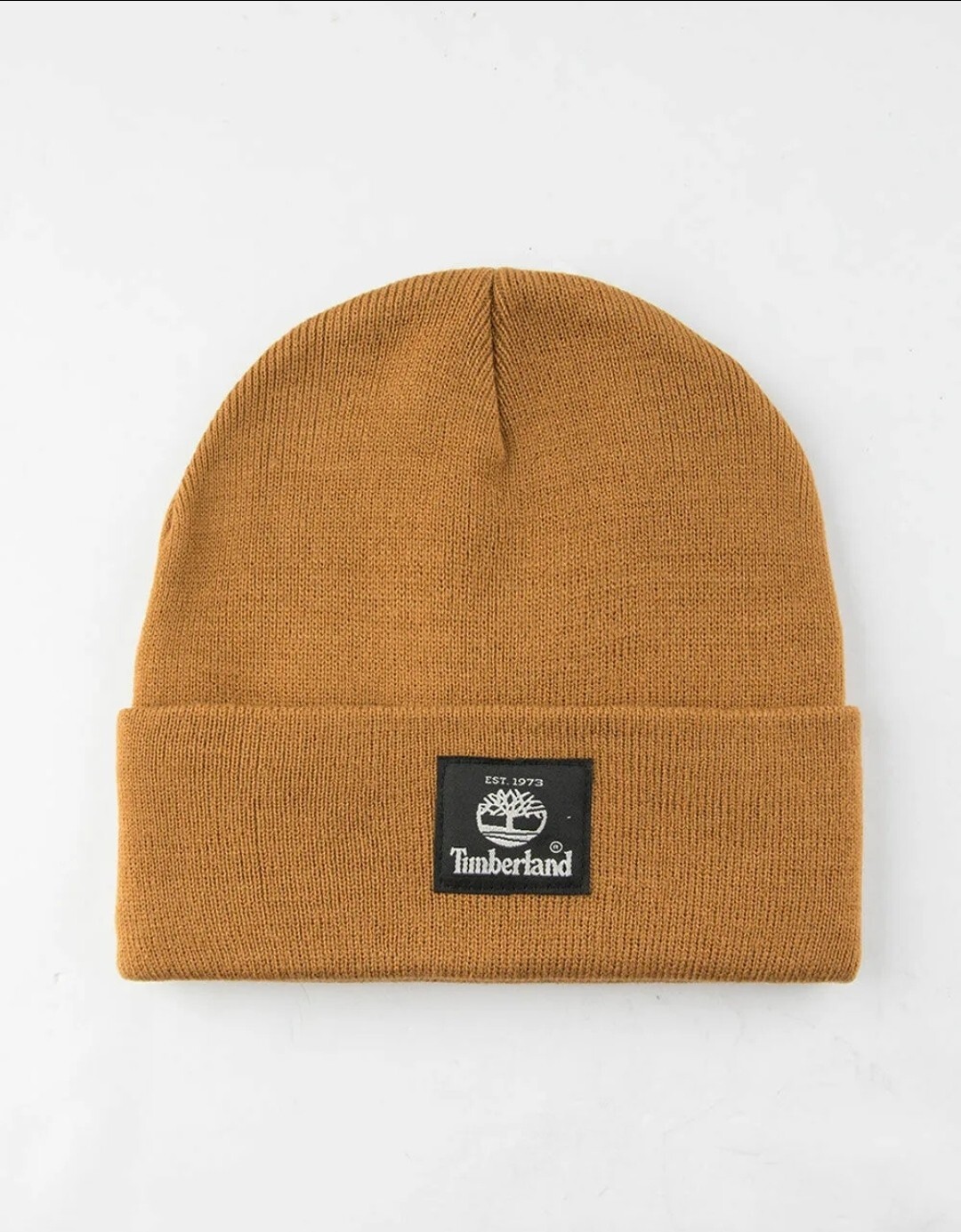 Timberland Men's Short Watch Khaki Beanie Hat One Size