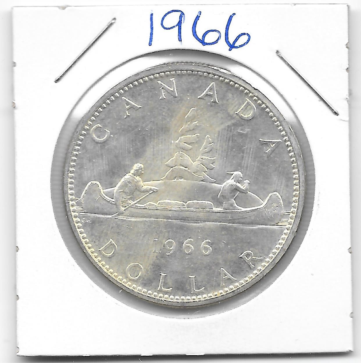 1966PL CANADIAN SILVER DOLLAR (VERY NICE)