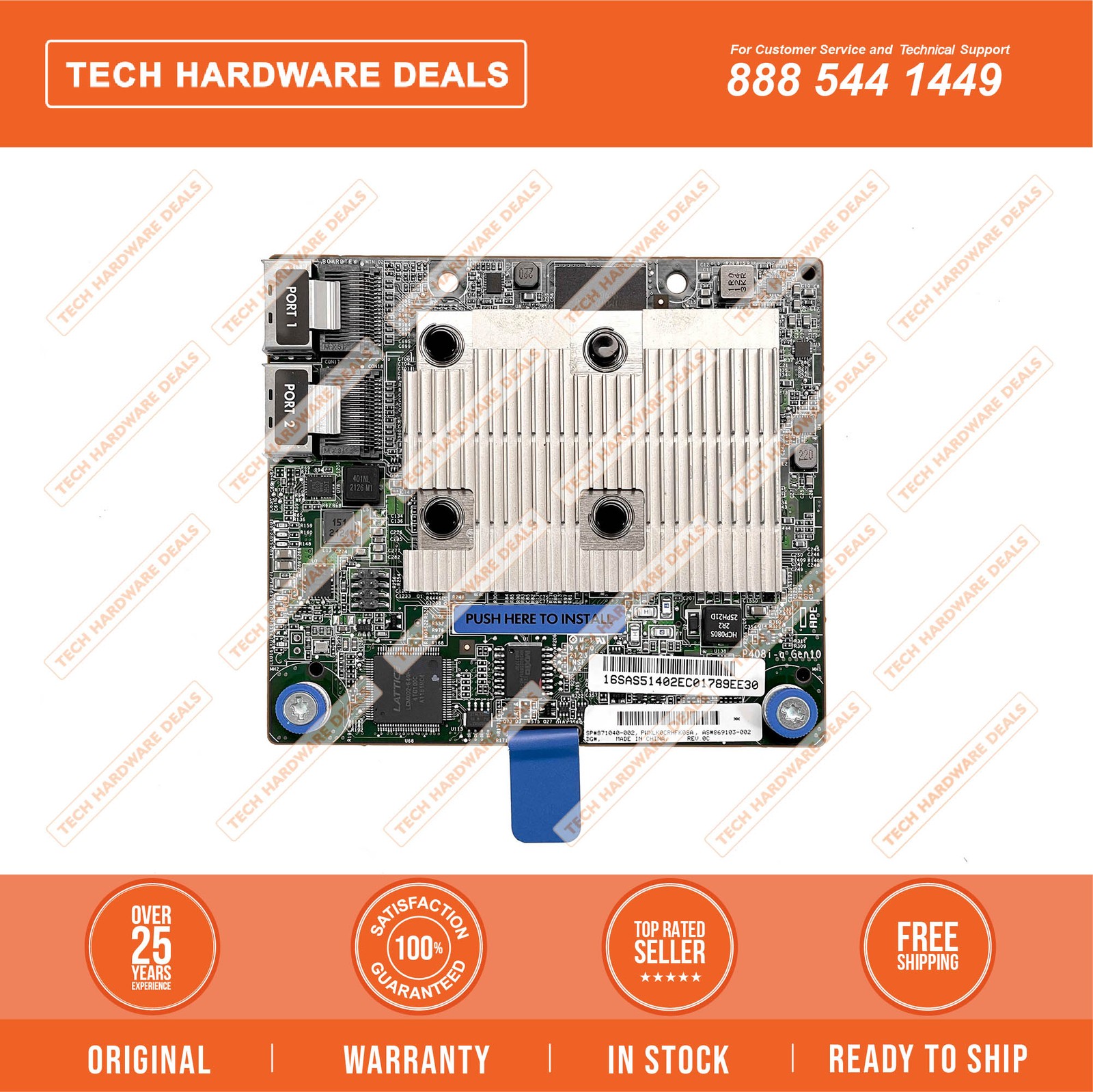 869103-002    HPE Smart Array P408i-a SR Gen10 (8 Internal Lanes/2GB Cache) 12G