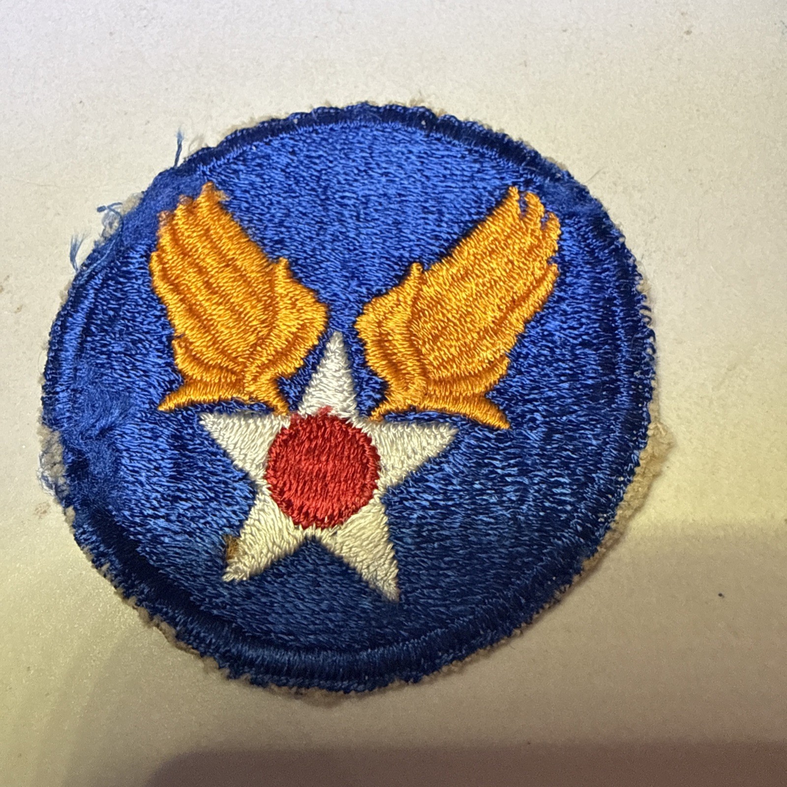 Army Air Corps Patch-Cut Edge-Split Wings Embroidered-Snow Back #894
