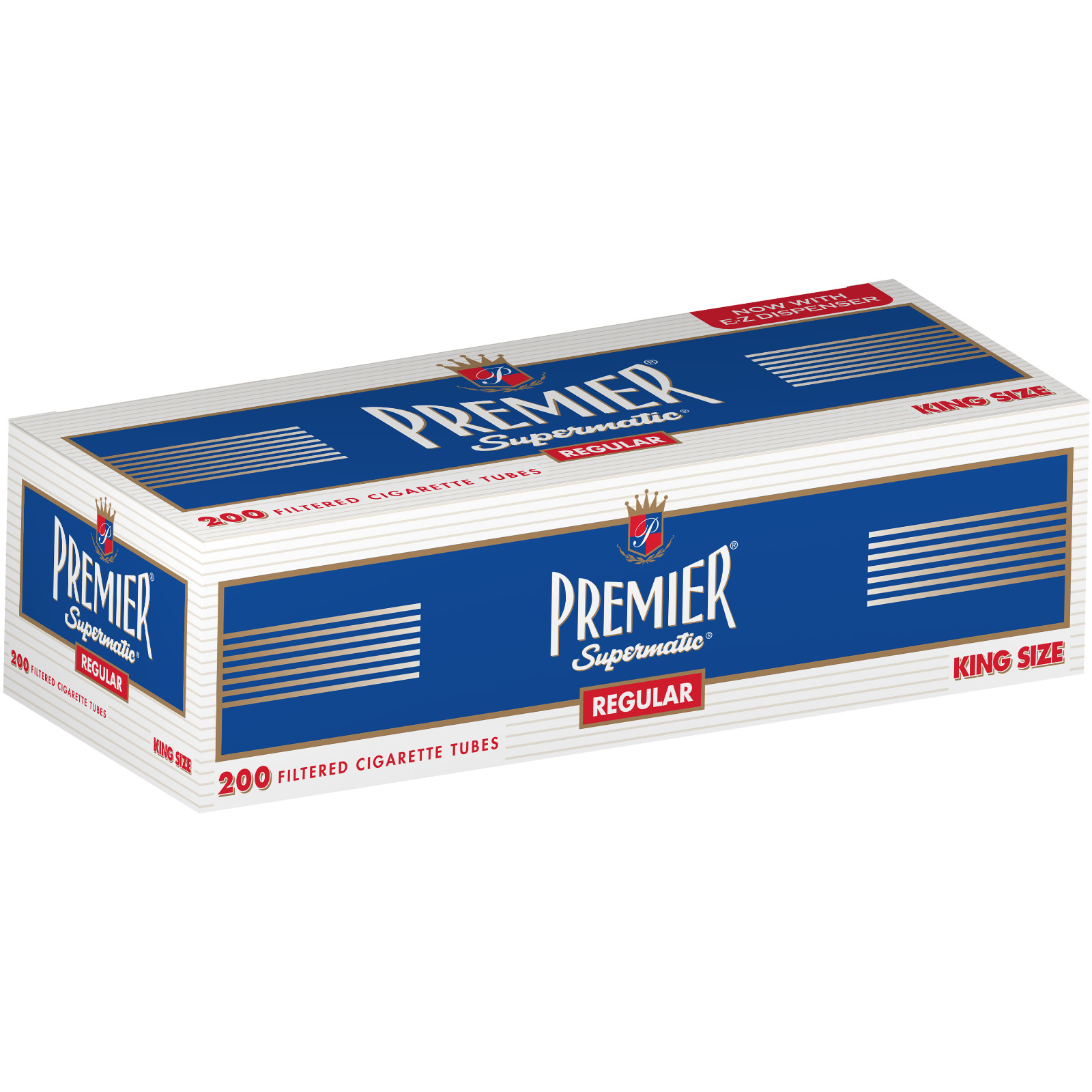 Premier Full Flavor Cigarette Filter Tubes - King Size (1 Box of 200 Tubes)