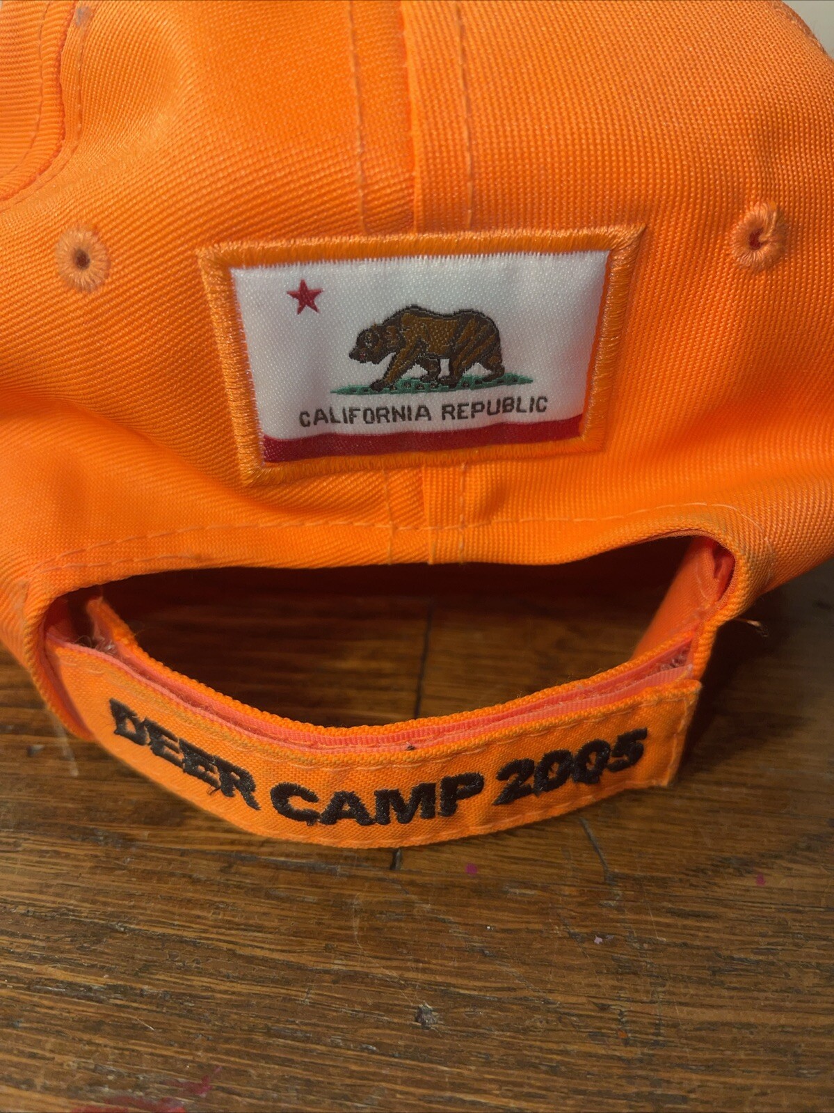 Mossy Oak California 2005 Hunting Deer Camp w/ Buck Hat Orange Cap snapback
