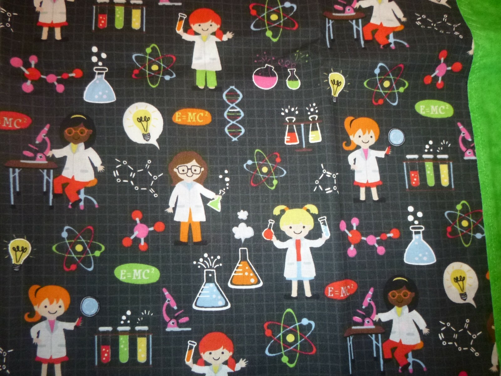 Science Girls Cotton Fabric Design a standard handcrafted pillowcase