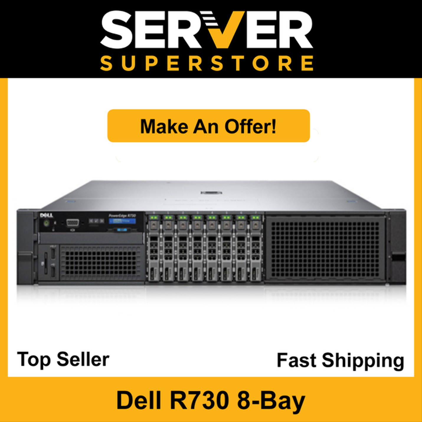Dell PowerEdge R730 Server 2x E5-2698 V4 = 40 Cores | 64GB | H730 | 2x 1TB SSD